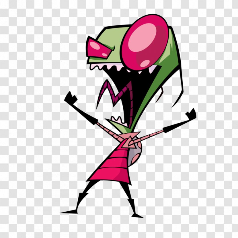 Tallest Red Animation Television Show Cartoon - Invader Zim - Space Invaders Transparent PNG