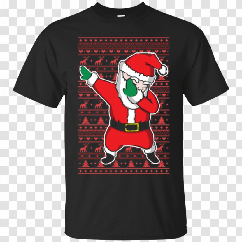 T-shirt Hoodie Sleeve Gildan Activewear - Dabbing Santa Transparent PNG