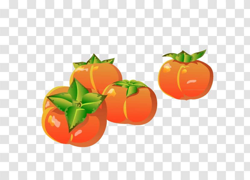 Persimmon Food Euclidean Vector - Potato And Tomato Genus - Cartoon Material Transparent PNG