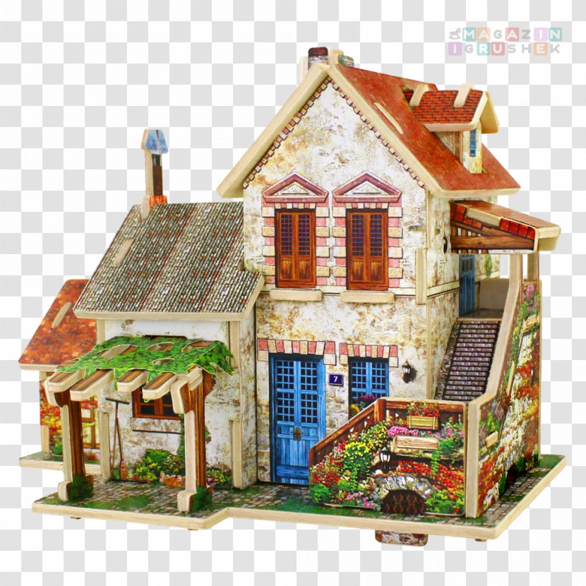 Jigsaw Puzzles Puzz 3D Three-dimensional Space Wood Toy - Puzzle - House Transparent PNG