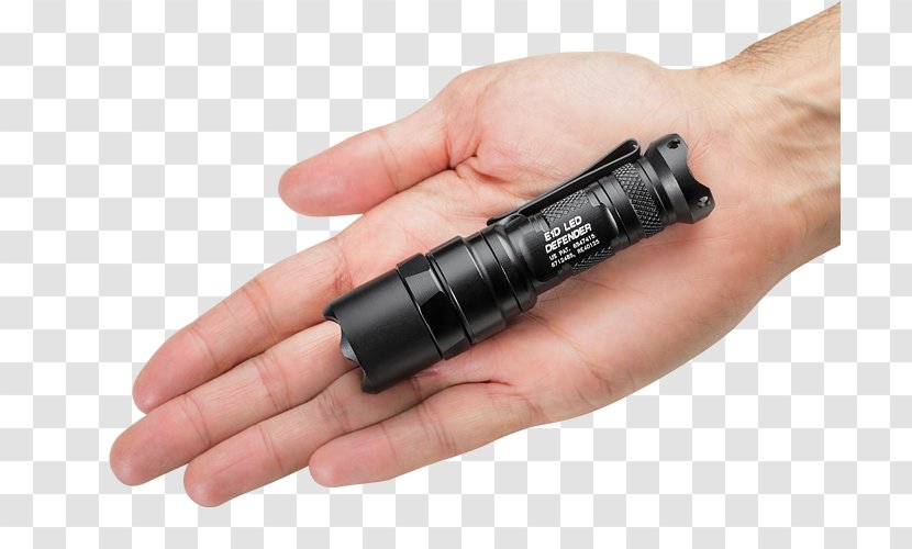 SureFire E1D LED Defender Flashlight Lumen - Total Internal Reflection - Light Transparent PNG