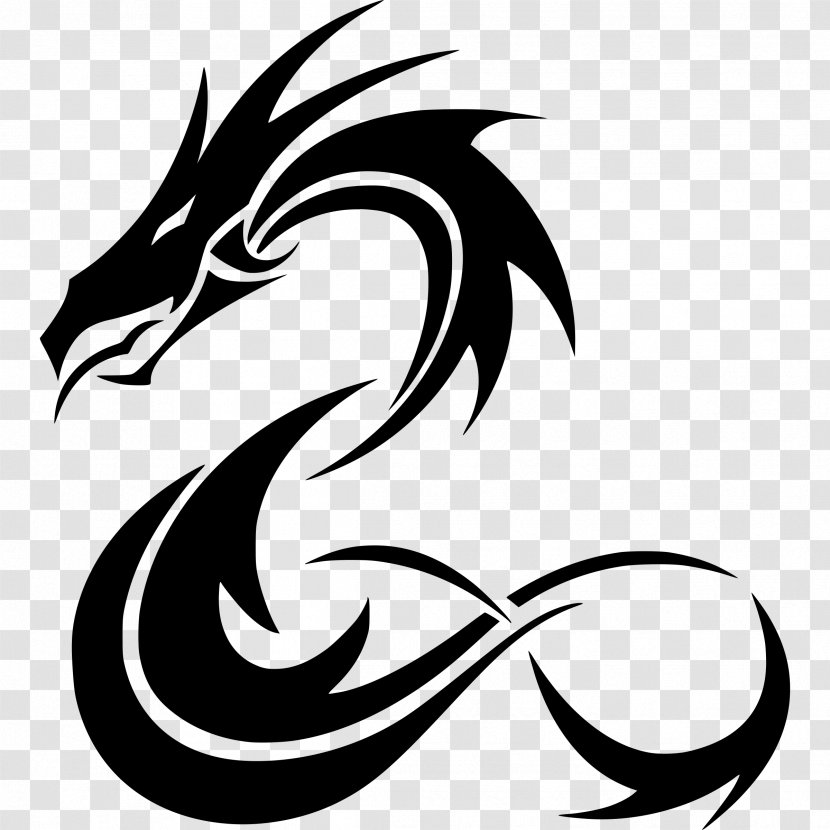 Tattoo Artist Dragon Black-and-gray Clip Art - Monochrome Photography Transparent PNG