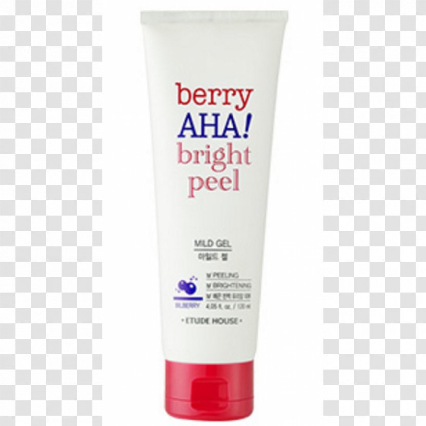 Etude House Berry AHA Bright Peel Mild Gel 120ml Cream Lotion - Shower - Facial Washing Transparent PNG