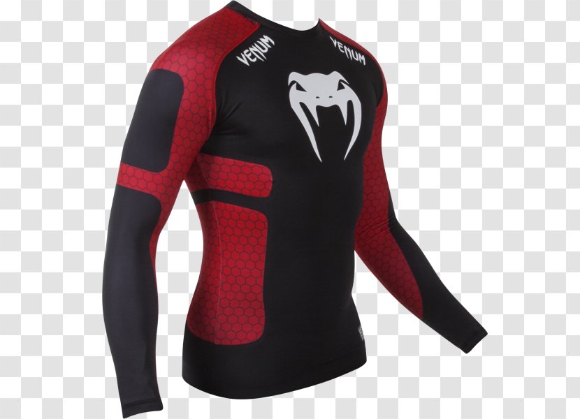 Long-sleeved T-shirt Rash Guard Venum - Shoulder Transparent PNG