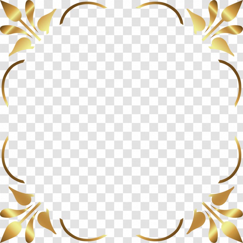 Clip Art - Symmetry - Dream Golden Border Transparent PNG