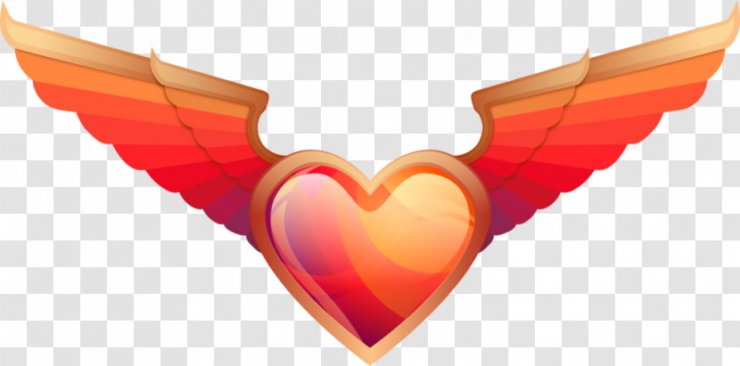 Heart Wing Valentine's Day IPhone - Silhouette Transparent PNG