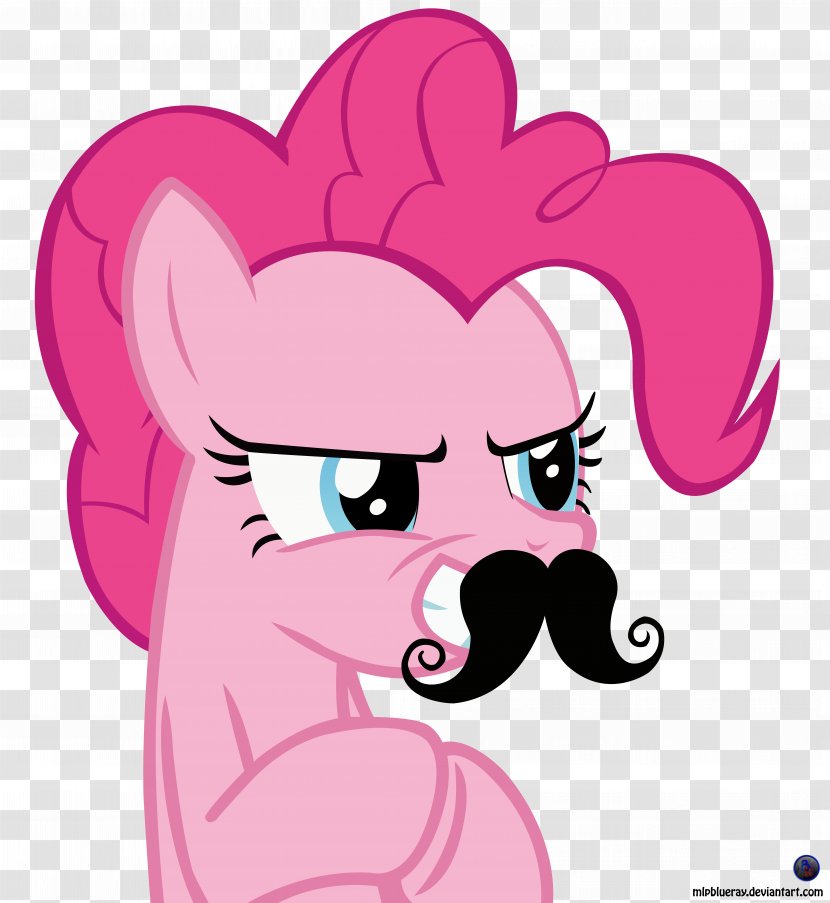 Pinkie Pie Rarity Pony Moustache Rainbow Dash - Frame Transparent PNG