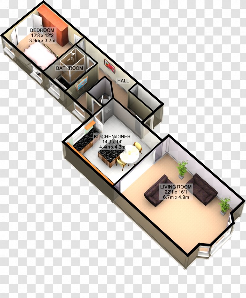 Floor Plan Angle - Design Transparent PNG