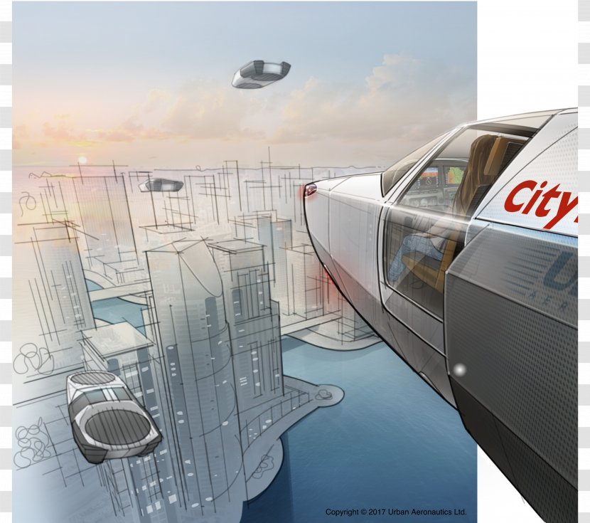 Flying Car Urban Aeronautics X-Hawk VTOL Electric Vehicle Transparent PNG