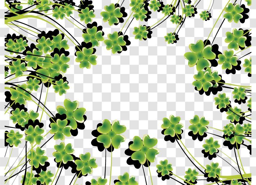 Four-leaf Clover Euclidean Vector - Flora - Spring Leaf Transparent PNG