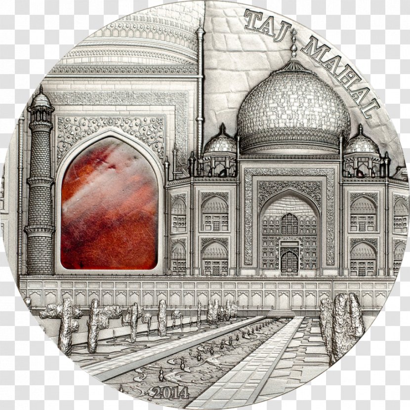 Palau Silver Coin Taj Mahal - Metal Transparent PNG