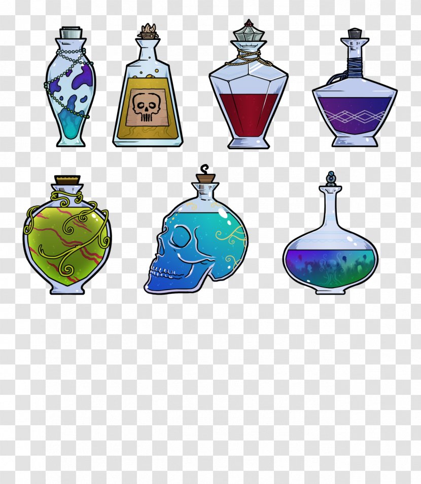 Potion Glass Bottle - Perfume - Tableware Transparent PNG