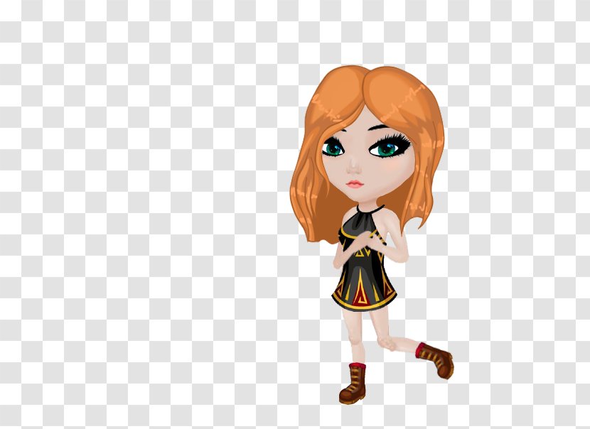 Brown Hair Cartoon Character Doll Transparent PNG