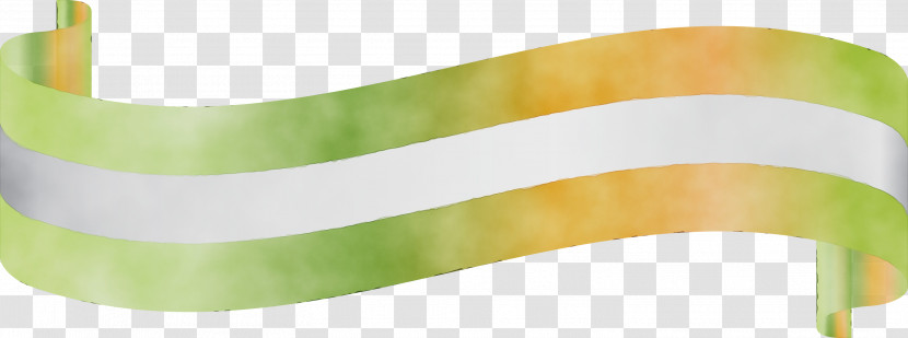 Green Yellow White Line Ribbon Transparent PNG