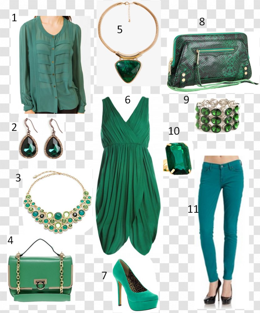 Green Clothing Dress Emerald Transparent PNG