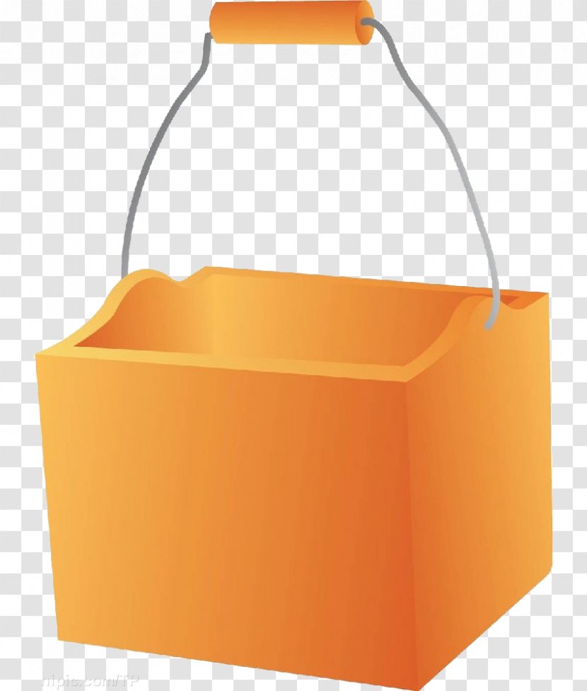 Download Icon - Rectangle - An Orange Bucket Transparent PNG