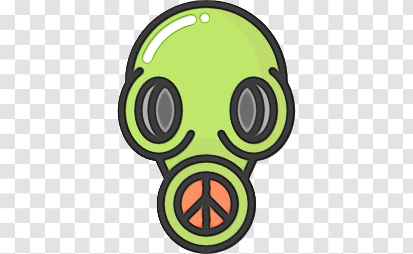 Green Gas Mask Mask Personal Protective Equipment Yellow Transparent PNG