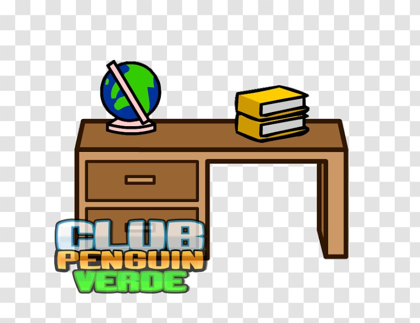 Club Penguin Pixel Art Clip - Yellow - Study Desk Transparent PNG