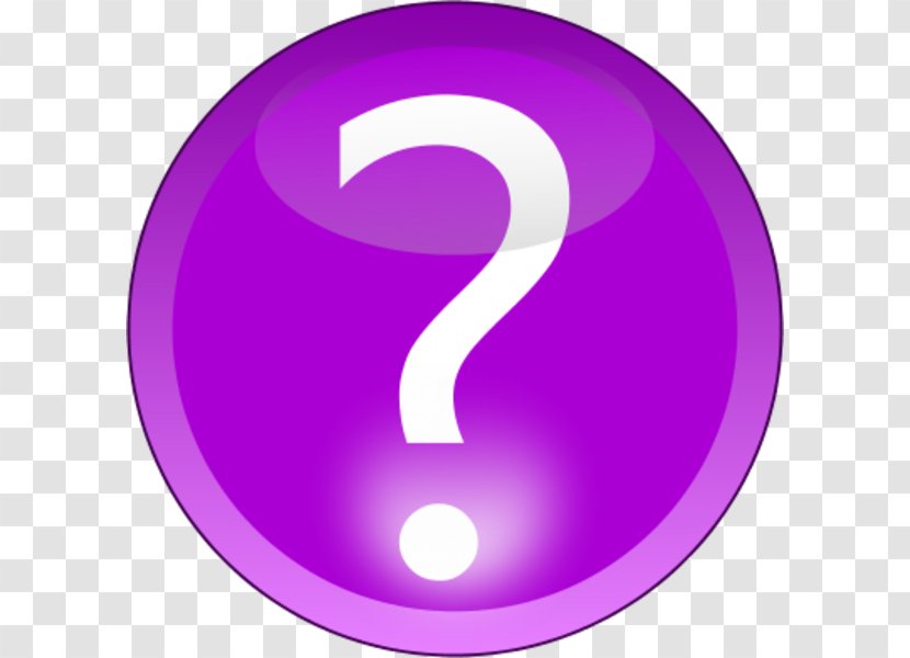 Purple Question Mark Color Clip Art - Sign Transparent PNG