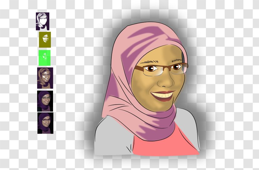 Hijab Muslim Woman Clip Art - Flower Transparent PNG