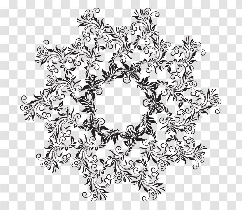 Mandala Pattern Shape Symbol - White Transparent PNG