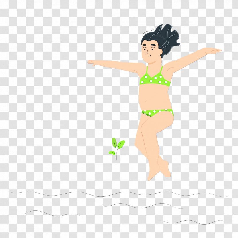 Cartoon Character Joint Physical Fitness Swimsuit Transparent PNG
