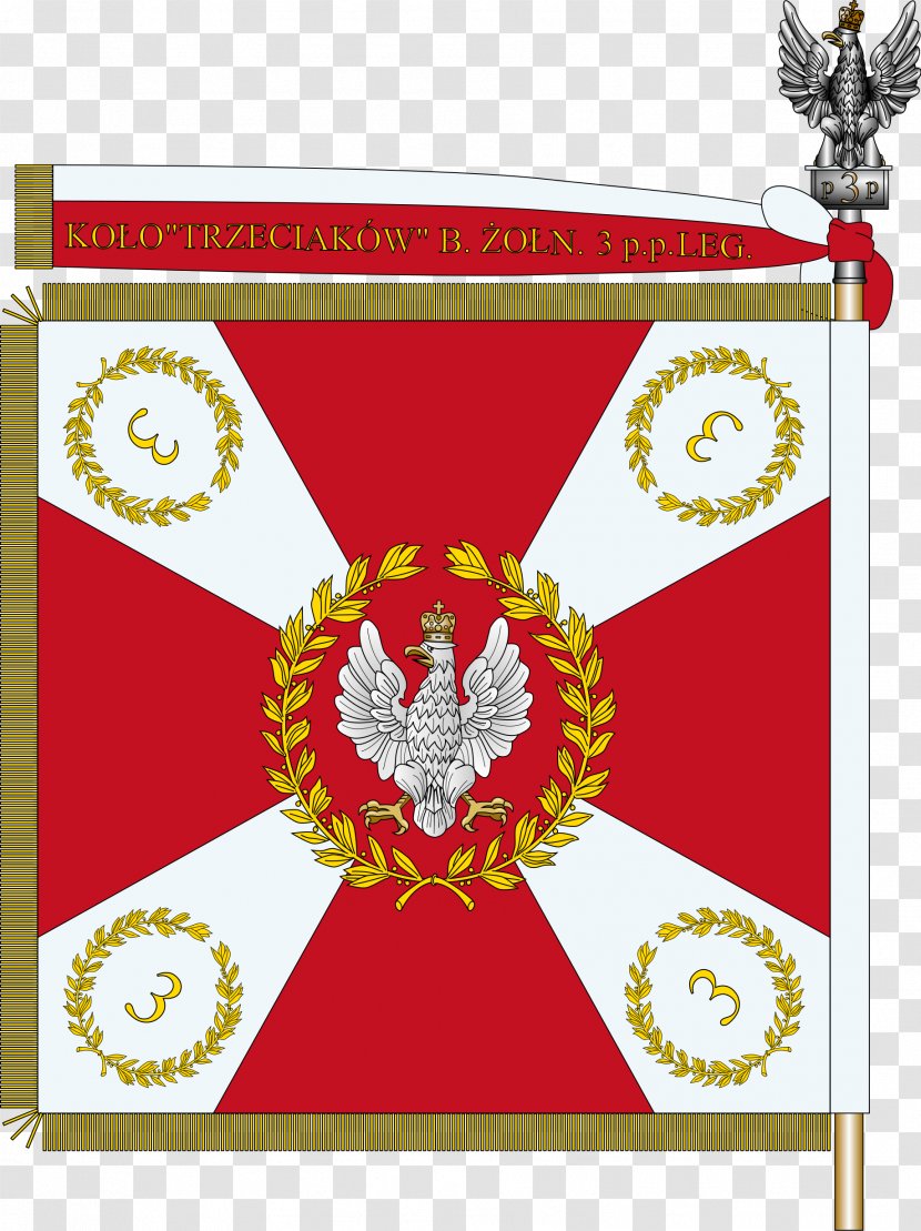 Poland Second Polish Republic 3rd Legions' Infantry Regiment Military Colours, Standards And Guidons - Area - Pp Transparent PNG