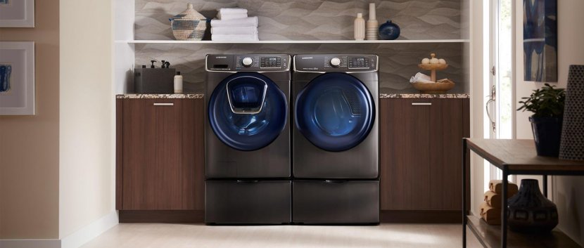 Clothes Dryer Samsung Washing Machines Energy Star Stainless Steel - Cabinetry - Home Appliances Transparent PNG