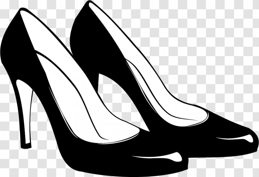 Shoe High-heeled Footwear Stiletto Heel Clip Art - White - Vector Heels Transparent PNG