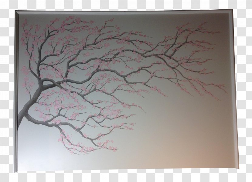 Drawing Painting /m/02csf Tree Work Of Art - Hand-painted Cherry Blossoms Transparent PNG