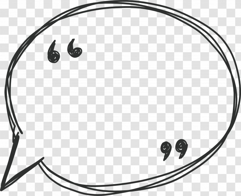 Speech Balloon Bubble - Hand Line Transparent PNG