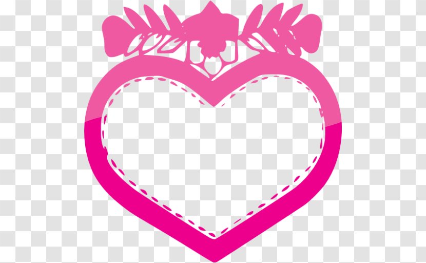 Clip Art Heart - Silhouette - Kerrs Pink Transparent PNG