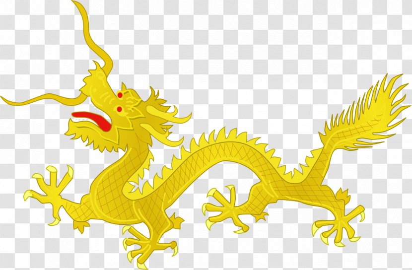 China Flag Of The Qing Dynasty Ming - Chinese Dragon Transparent PNG