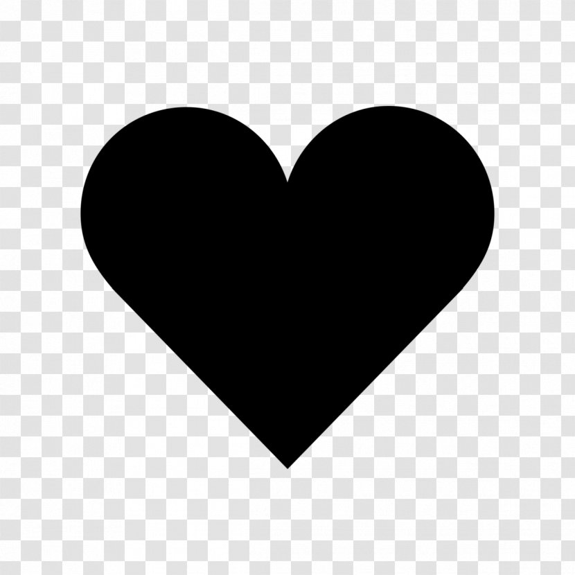 Heart Shape Clip Art - Black And White - Blackheart Transparent PNG