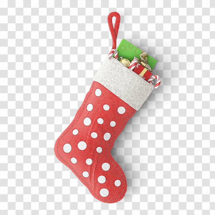Christmas Decoration - Wet Ink - Stocking Strawberry Transparent PNG