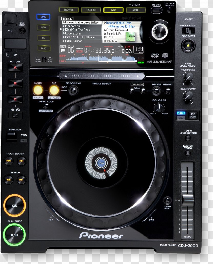 CDJ-2000 Pioneer DJ DJM Audio - Receiver Transparent PNG