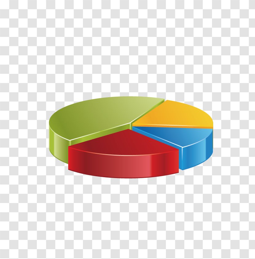 Pie Chart - Rectangle - Vector PPT FIG. Transparent PNG