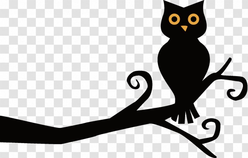 Owl Halloween - Bird - Silhouette Tail Transparent PNG
