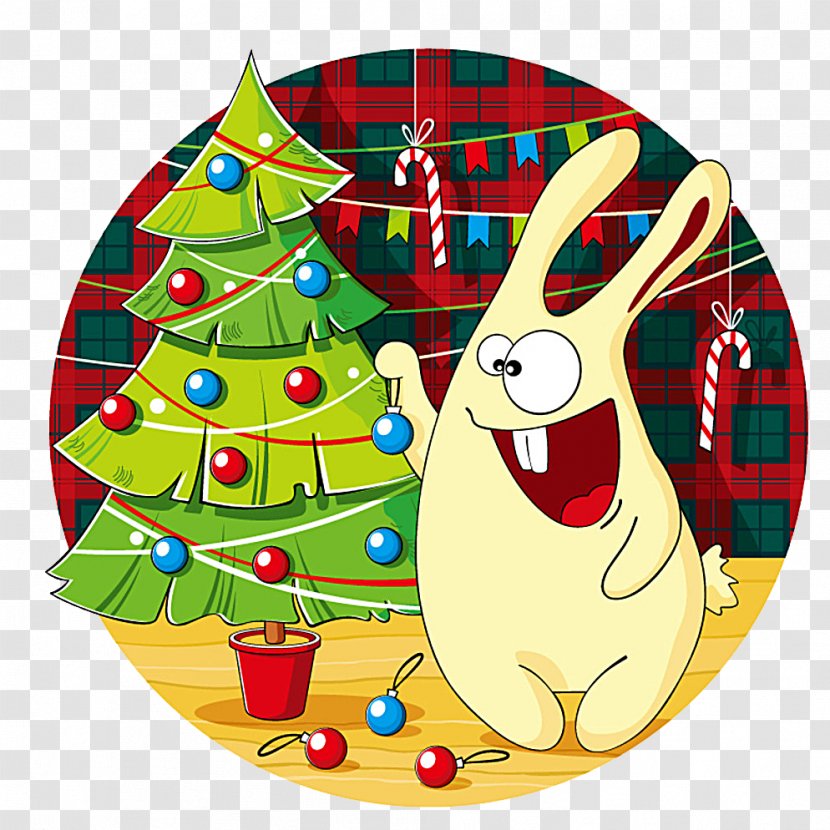 T-shirt Christmas Tree - Decoration - Rabbit Transparent PNG