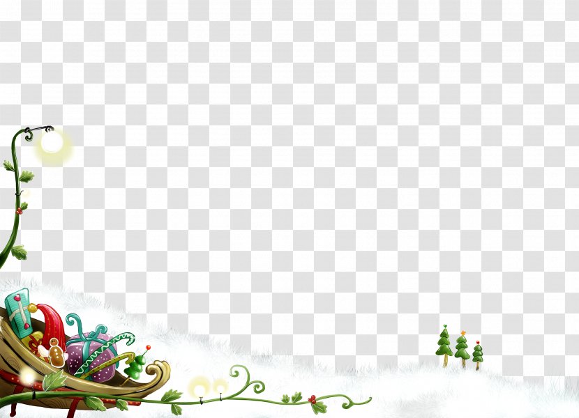 Christmas Santa Claus Display Resolution Wallpaper - Leaf - Cartoon Snow Background Transparent PNG