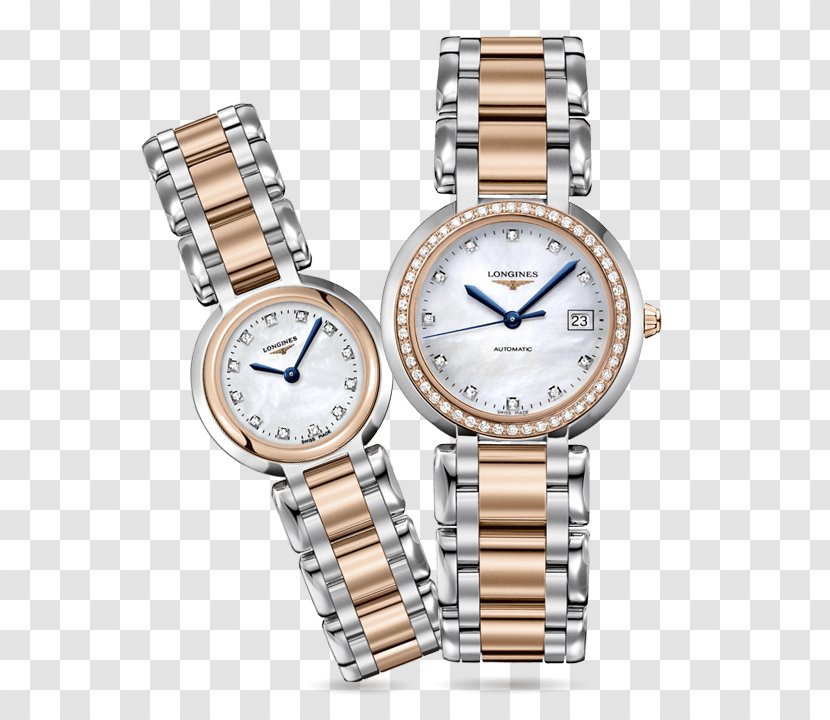 Longines Watch Diamond Bracelet Quartz Clock - Watchmaker - Heart Month Series Couple Transparent PNG