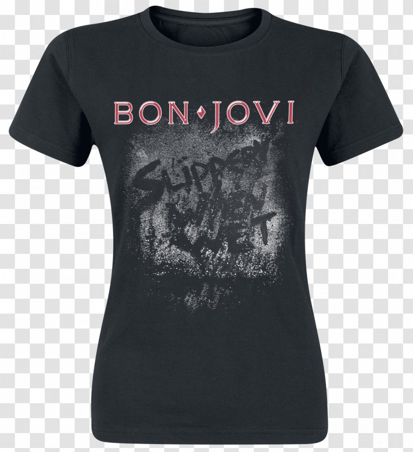 Slippery When Wet Tour T-shirt Bon Jovi Glam Metal - Flower Transparent PNG