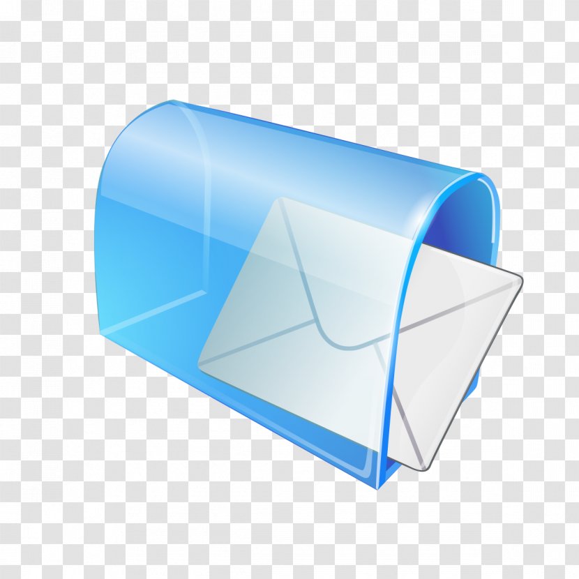 Blue Post Box - Model Transparent PNG