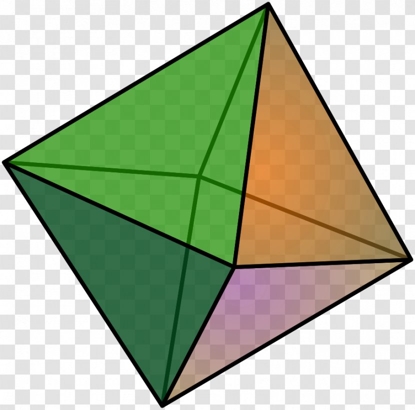 Octahedron Regular Polyhedron Platonic Solid Face - Triangle - Pyramid Transparent PNG