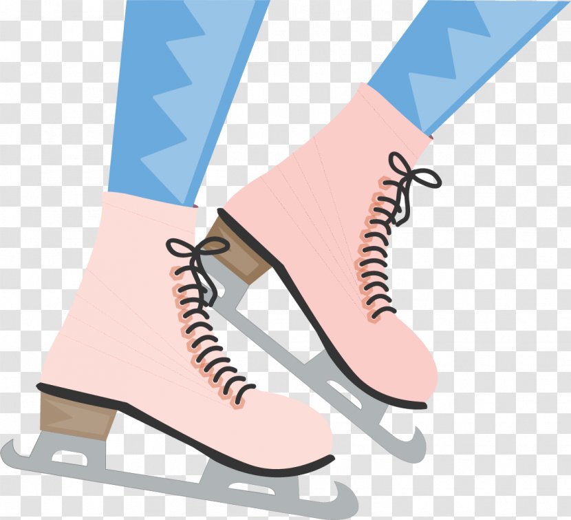 Shoe Euclidean Vector - Boot - Hand-painted Women Skate Transparent PNG