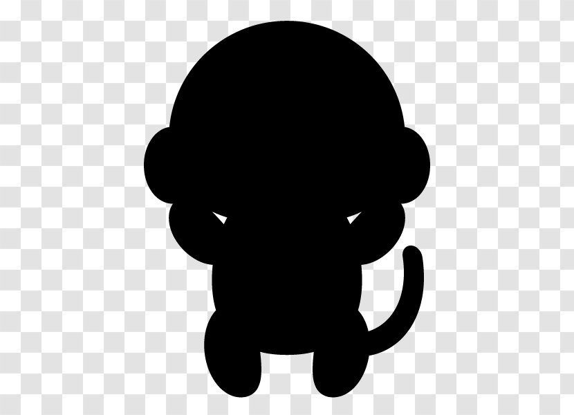 Silhouette Monkey Clip Art - Black And White Transparent PNG