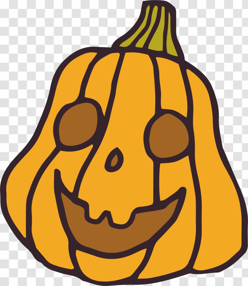 Hand Painted Pumpkin - Laughter - Cartoon Transparent PNG