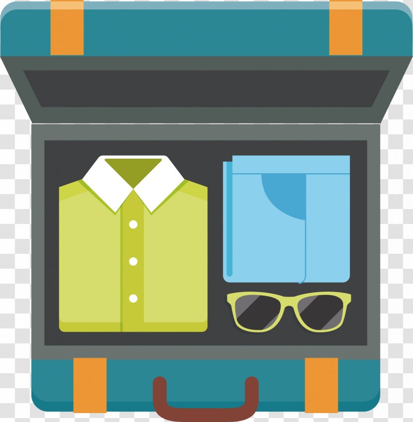 Suitcase Villa Baggage Clothing - Vecteur - PPT Infographic Elements Transparent PNG