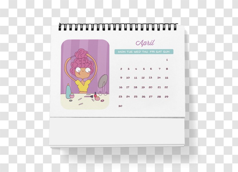 Calendar April Illustrator 0 - Brand - Gorgeous Desk Transparent PNG
