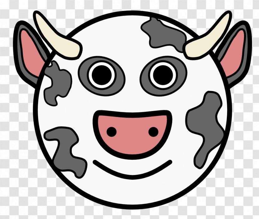 Holstein Friesian Cattle Cartoon Clip Art - Cowbell - Cow Head Transparent PNG